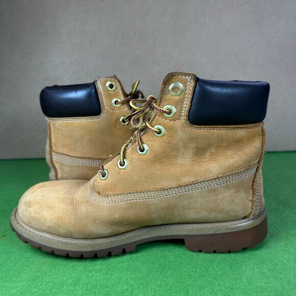 Timberland Boys' 5 Youth Waterproof Wheat boots - Picture 5 of 14